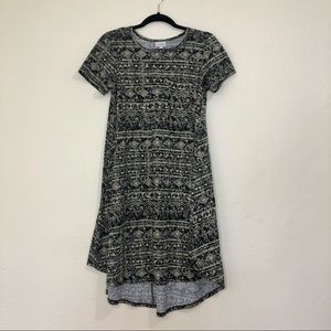 Lularoe Carly White Blue Shades T-Shirt Dress XXS